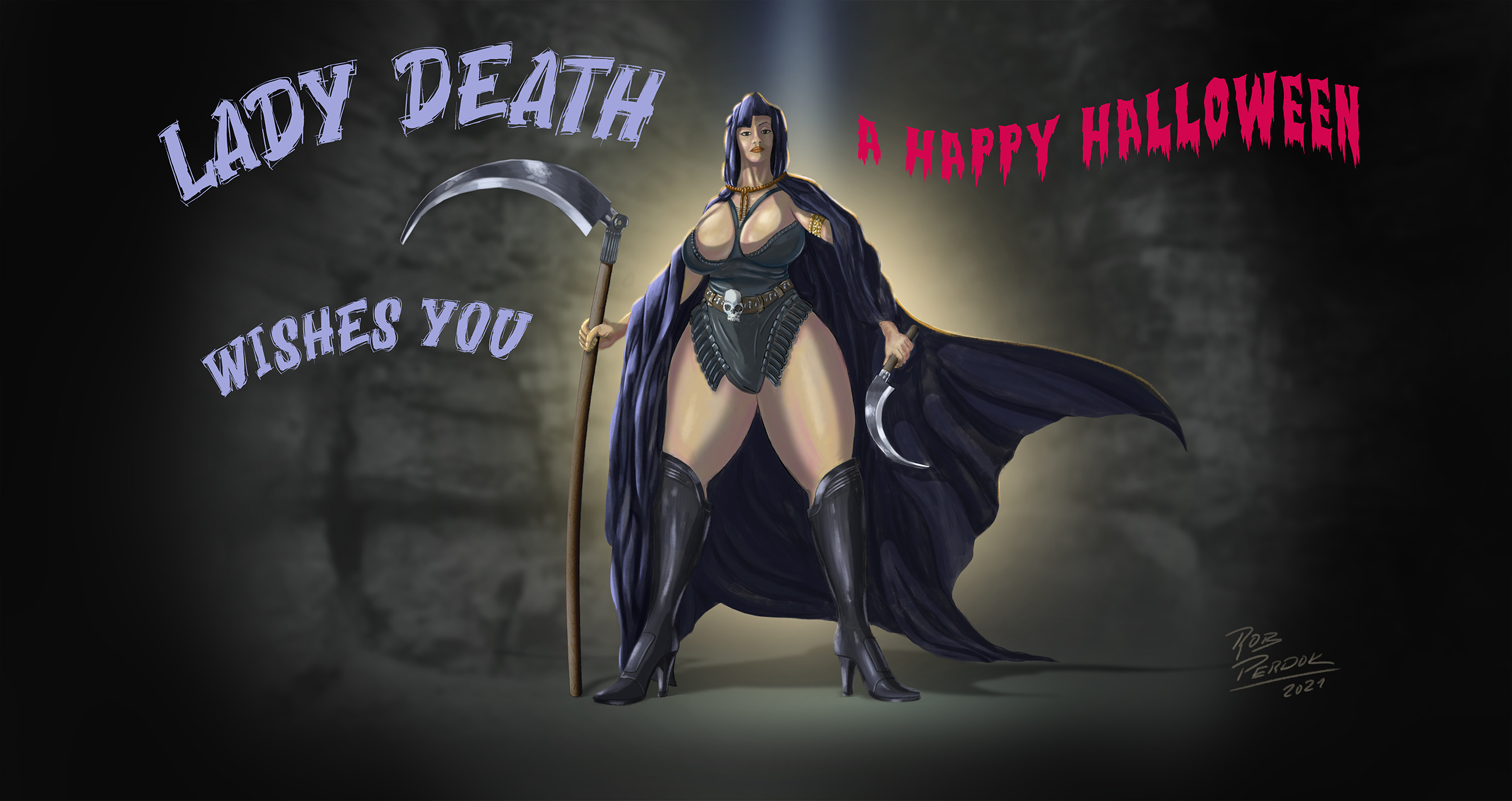 Lady Death wishes a Happy Halloween